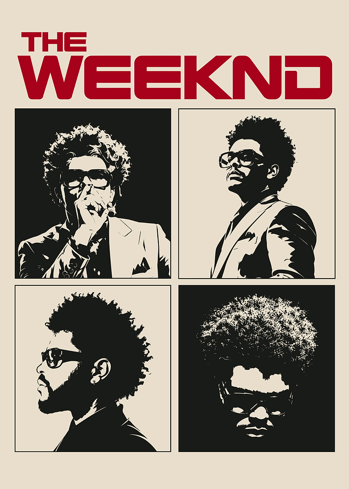 The Weeknd Four Panel Poster