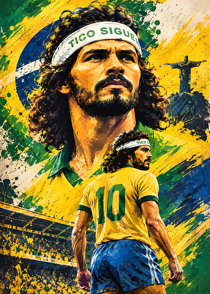 Brazilian Soccer Legend Poster Art
