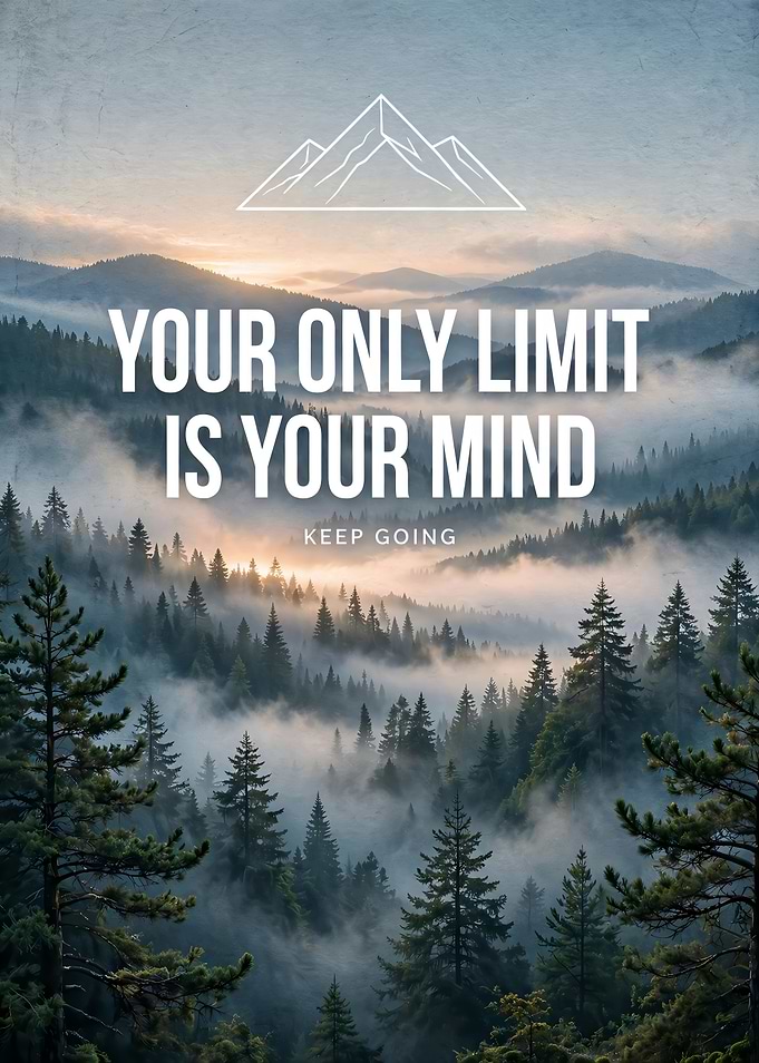 Inspirational Mountain Forest Motivational Poster