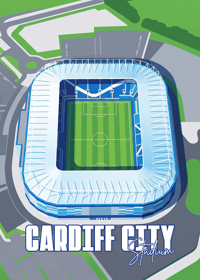 Cardiff City Stadium Vector Illustration