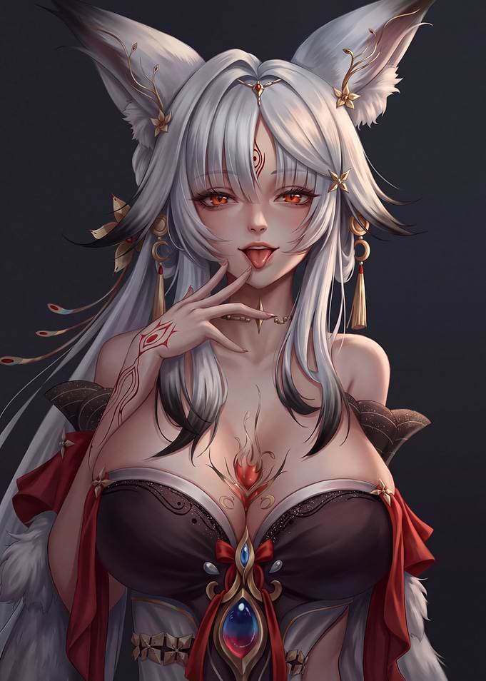 Hsin Anime Fox Girl Portrait