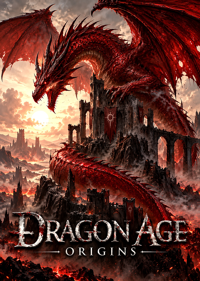 Dragon Age Origins Red Dragon Poster