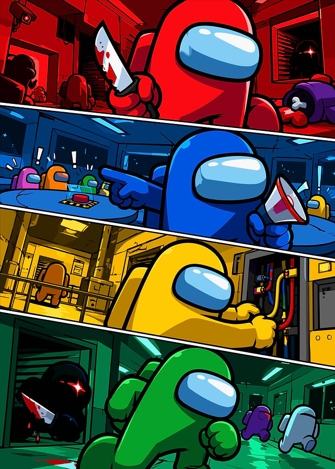 Among Us Gameplay Comic Strip
