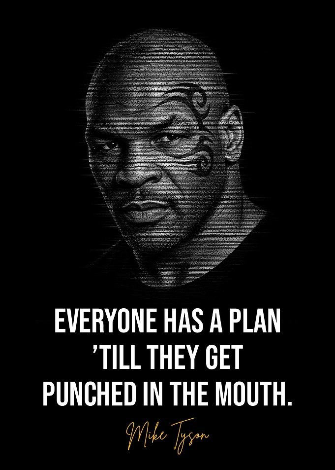 Mike Tyson Inspirational Quote Poster
