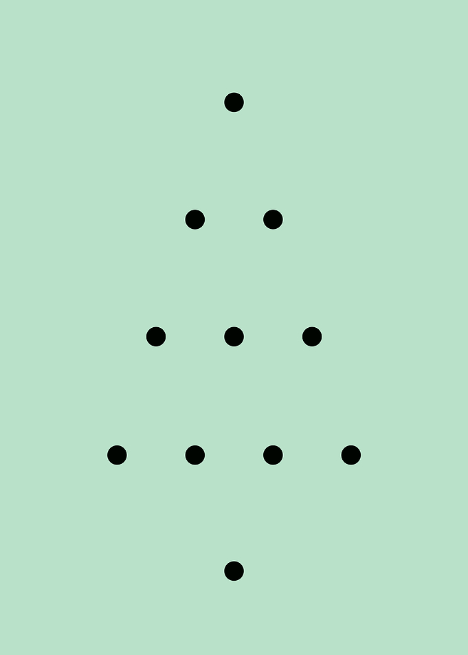 Minimalist Dot Pattern Christmas Tree