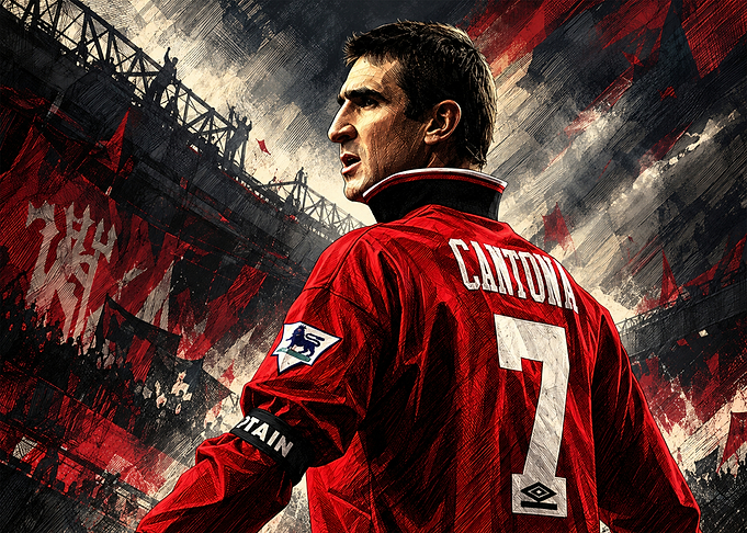 Eric Cantona Manchester United Art Print