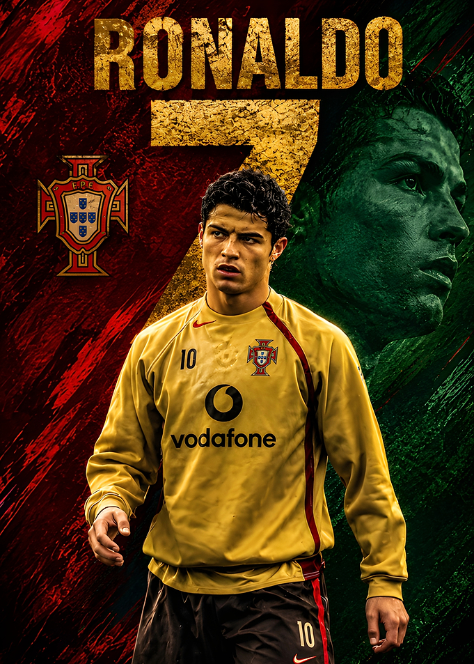 Football Cristiano Ronaldo Portugal Soccer Poster