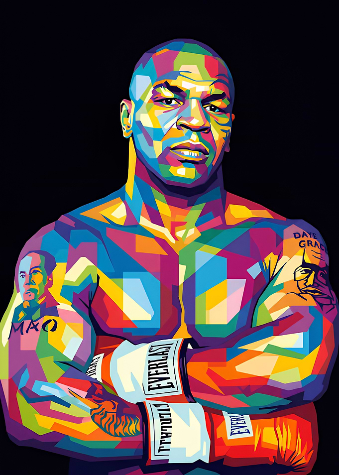 Mike Tyson Pop Art Portrait