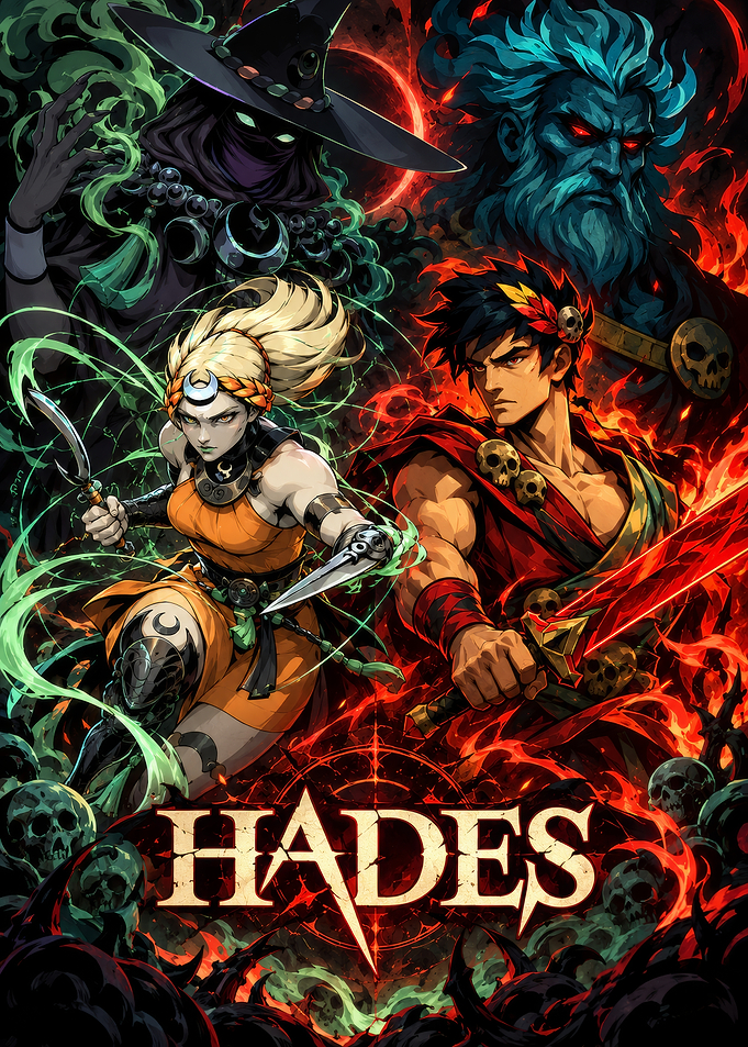 Hades Video Game Poster Art
