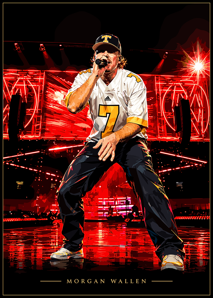 Morgan Wallen Concert Performance Poster