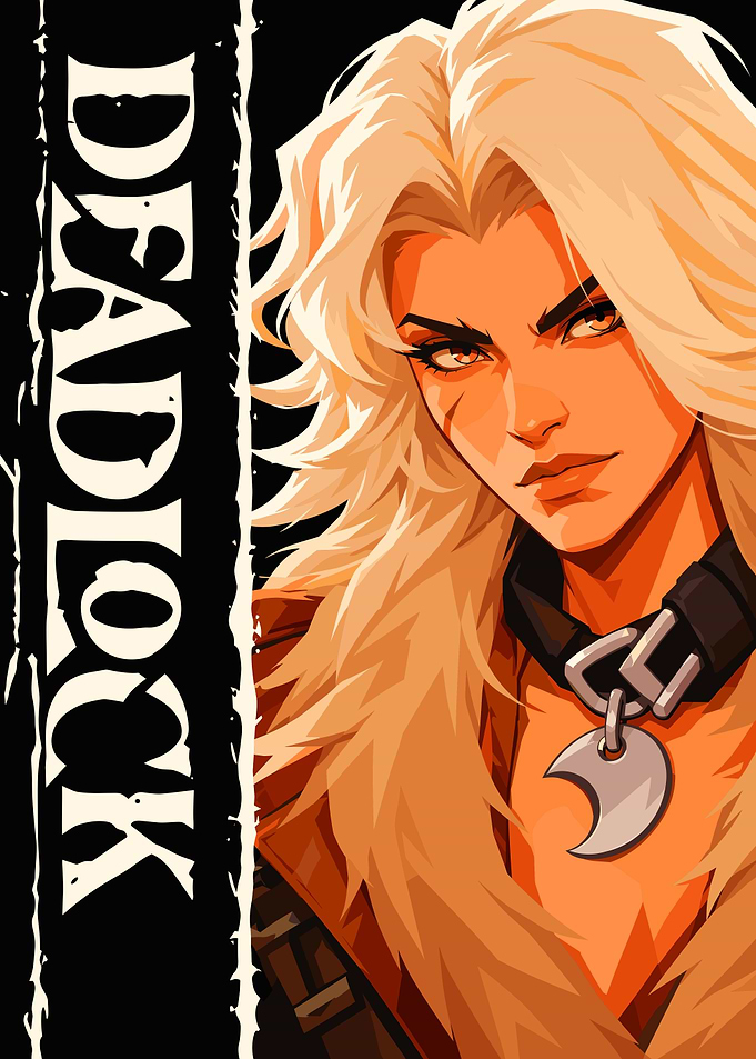 Silver Deadlock Character Portrait Poster