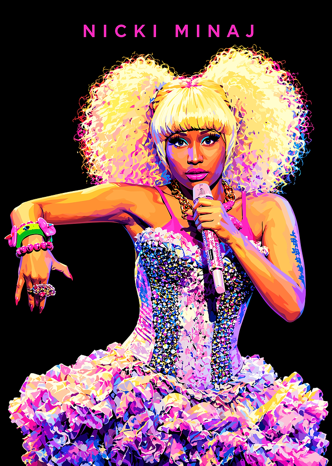 Nicki Minaj Pop Art Portrait