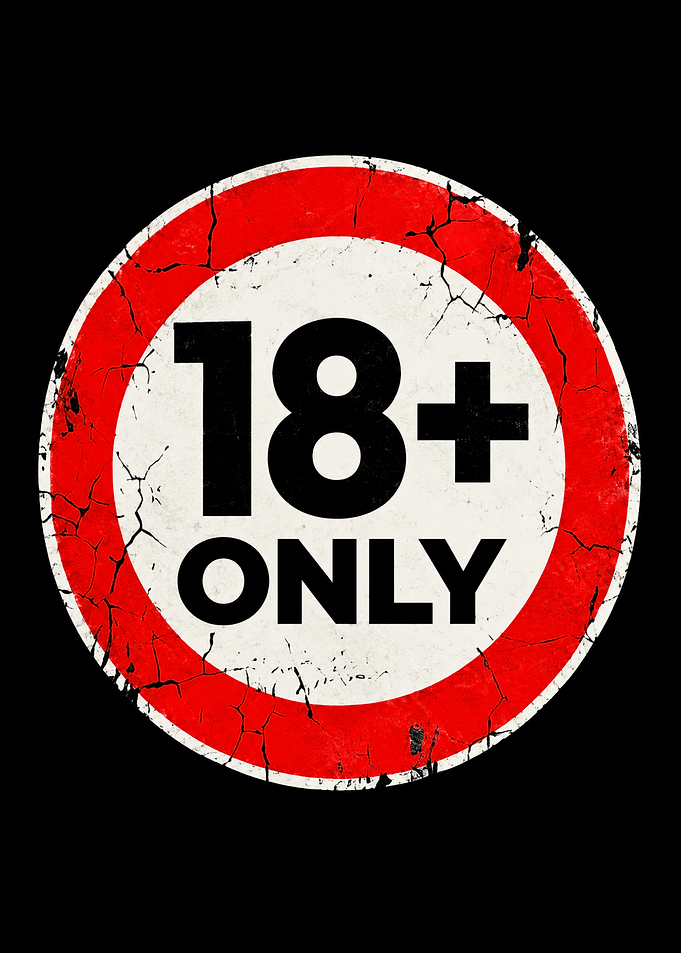 18+ Only Warning Sign