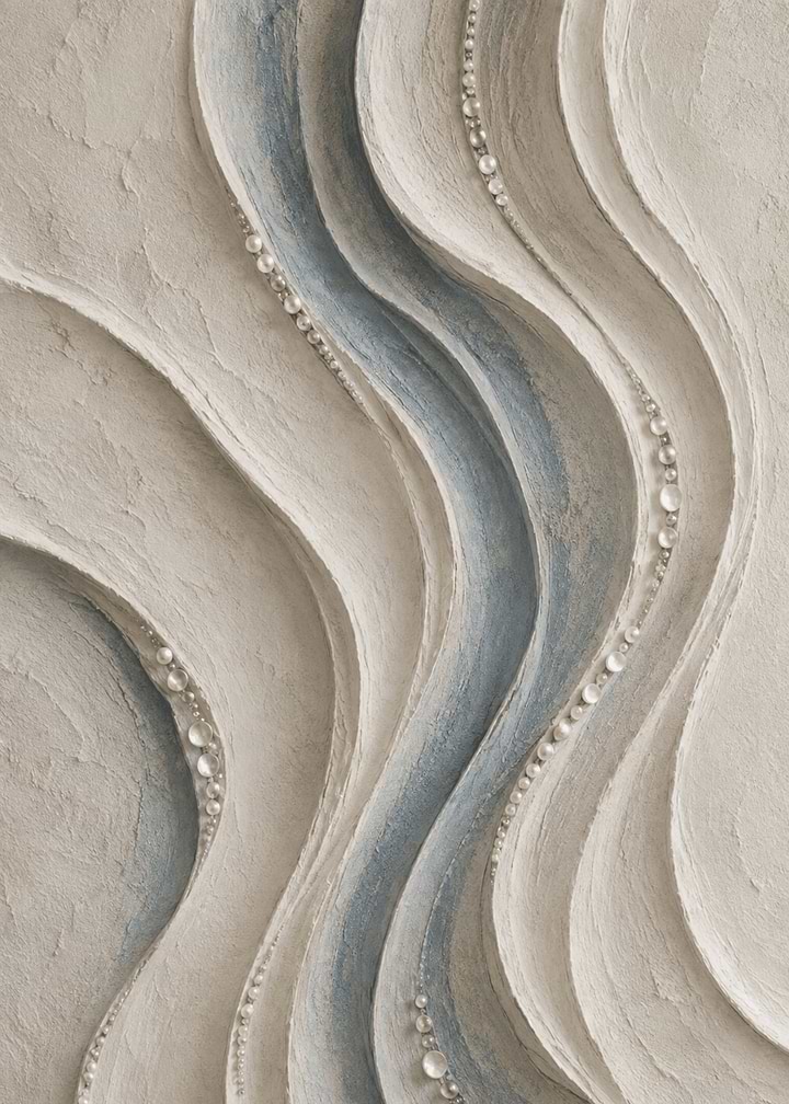Abstract Textured Waves with Pearls