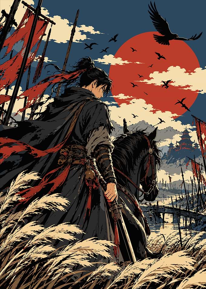 Samurai Warrior on Horseback