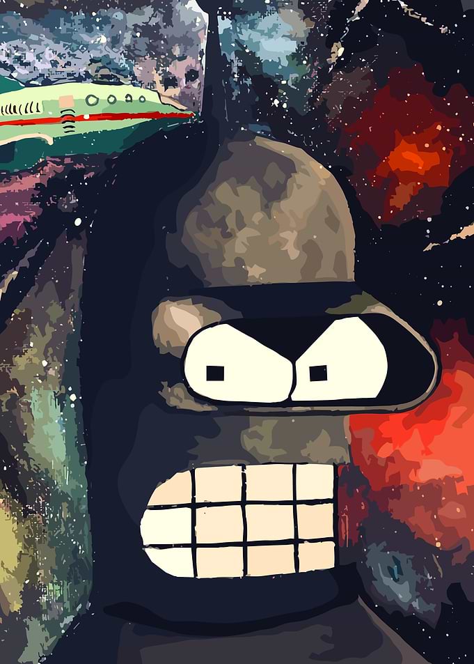 Bender from Futurama in Space