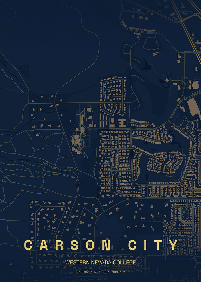 Carson City Map Poster