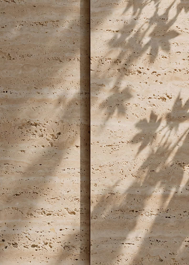 Balearic Travertine Stone Wall