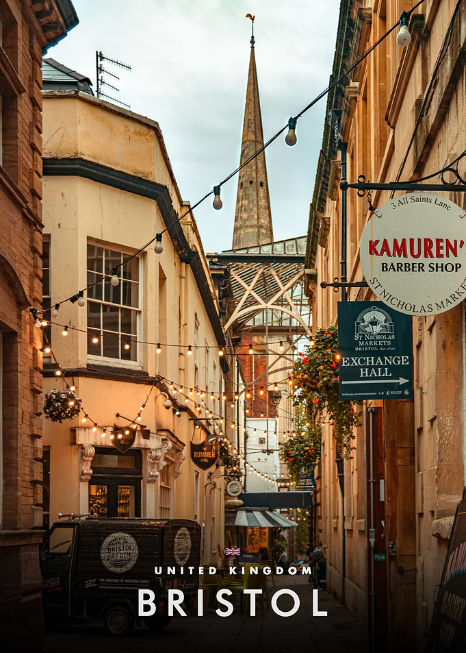 Charming St Nicholas Market in Bristol