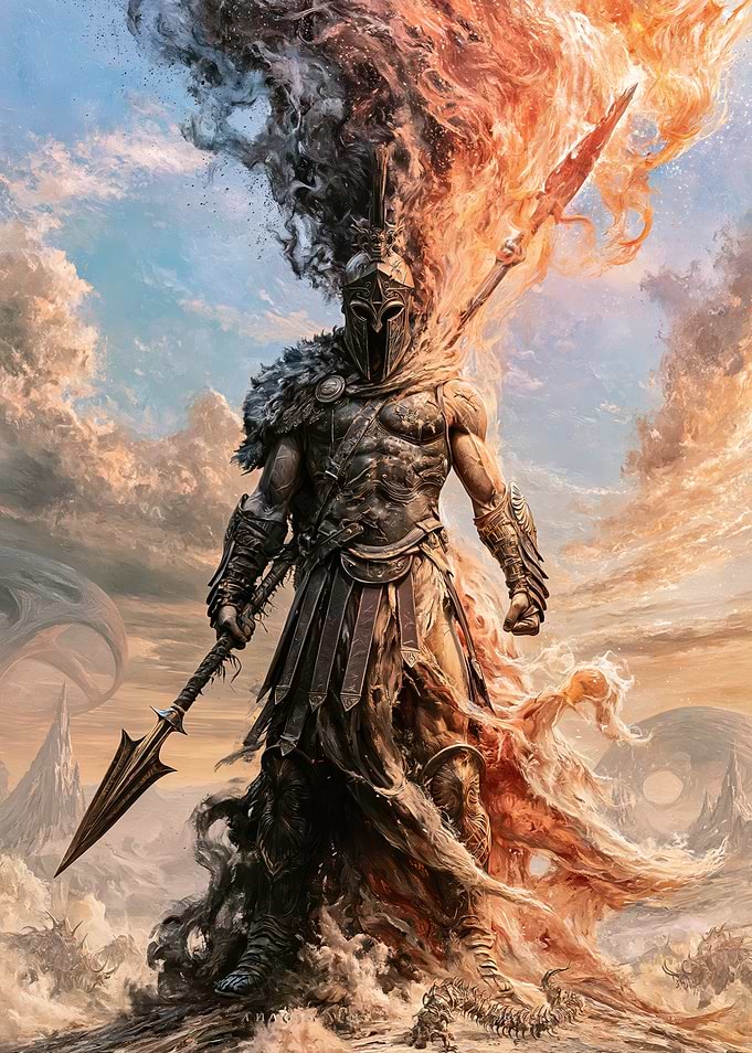 Spartan Warrior of Fire and Shadow