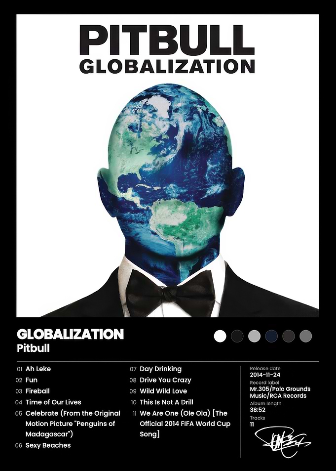 Pitbull Globalization Album Cover Poster
