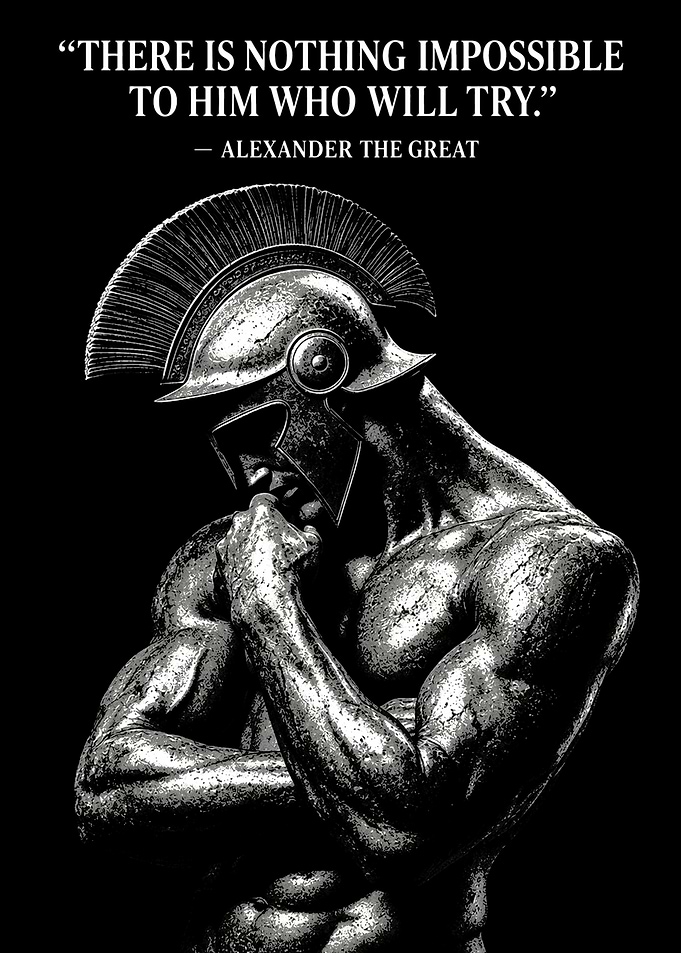 Alexander the Great Inspirational Quote Poster