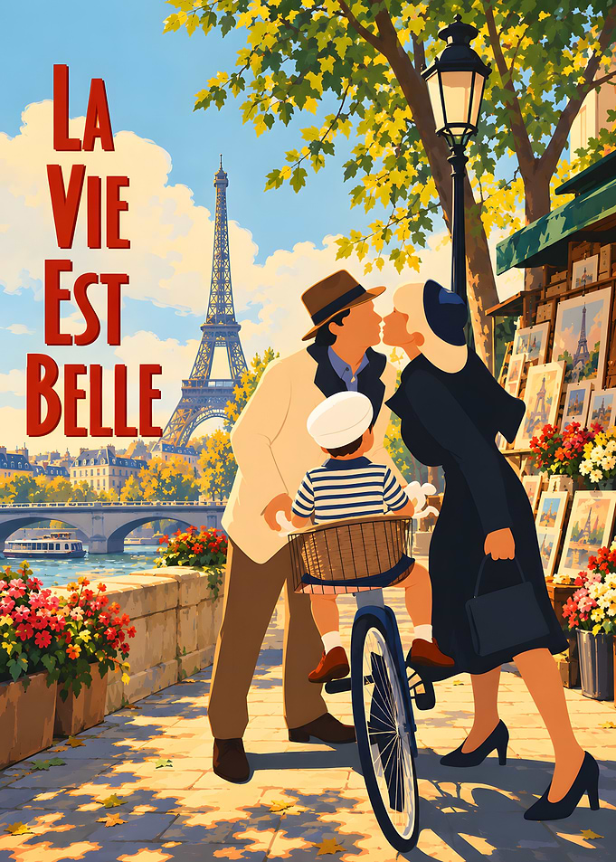 La Vie Est Belle Paris Poster
