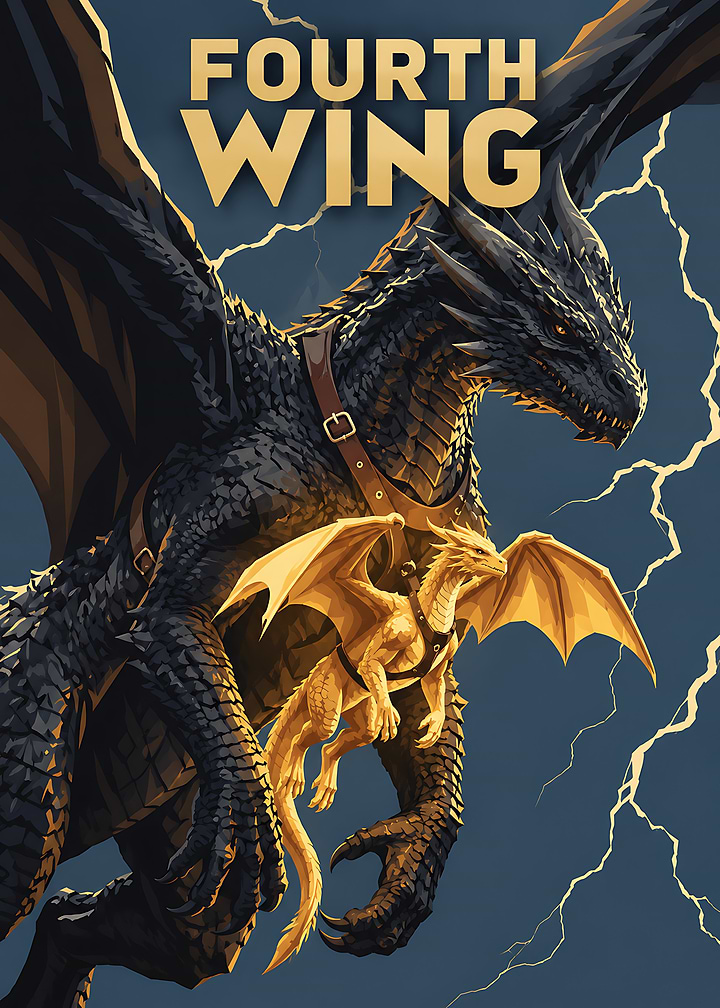 Fourth Wing Dragon Fantasy Art