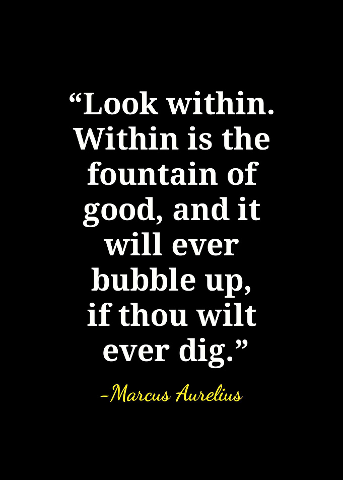 Marcus Aurelius Inspirational Quote Poster