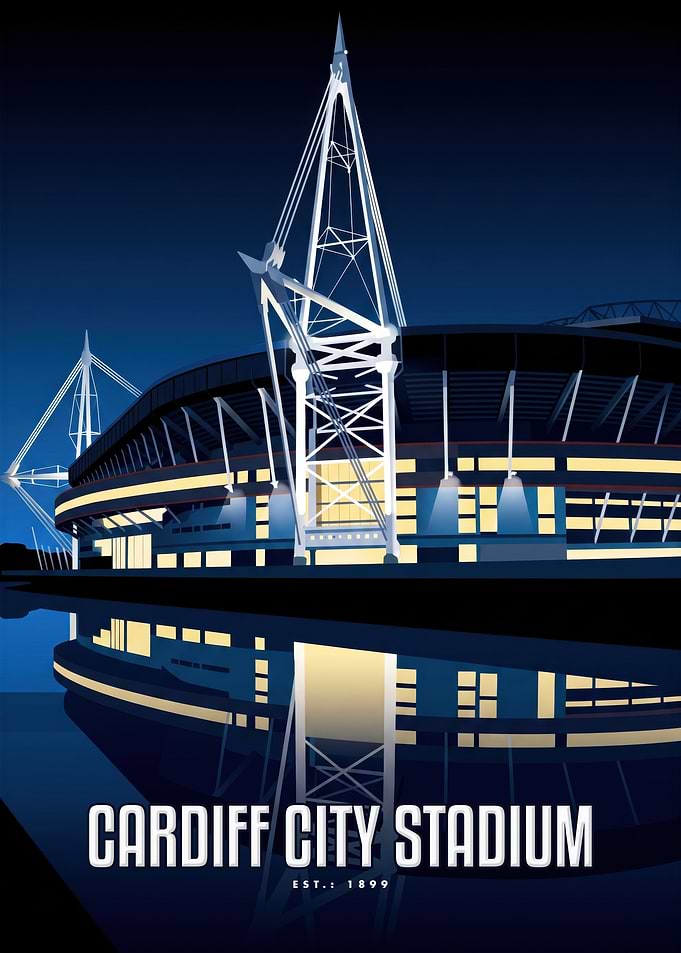 Cardiff City Stadium Pride Of Cardiff Minimalist