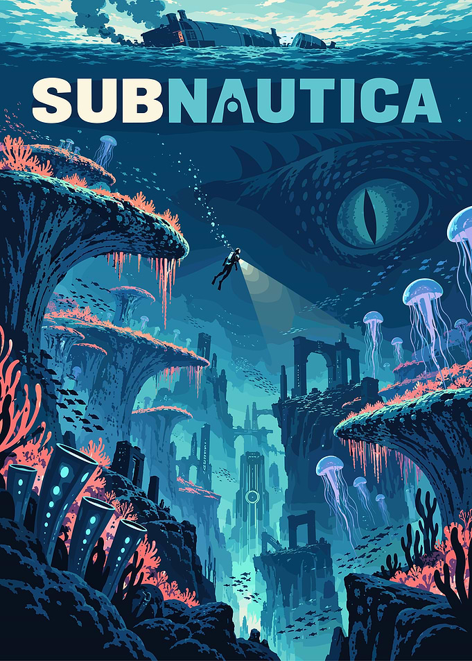 Subnautica Underwater Exploration Poster