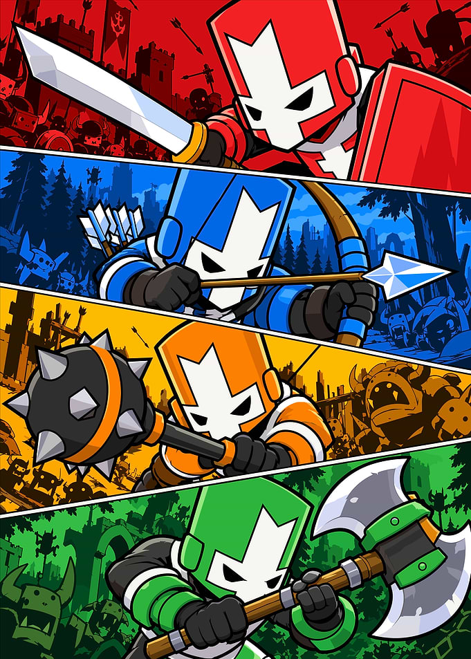 Castle Crashers Four Knights Poster