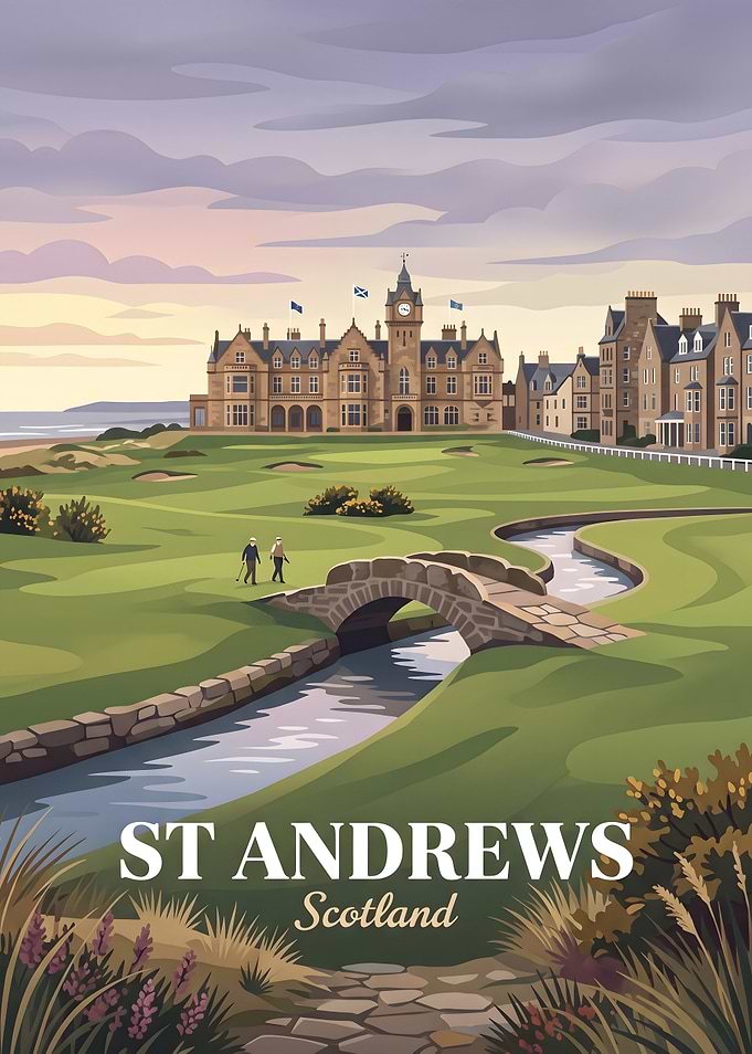 St Andrews Scotland Golf Travel Poster