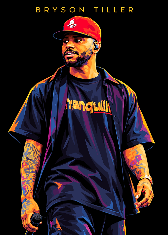 Bryson Tiller Pop Art Portrait