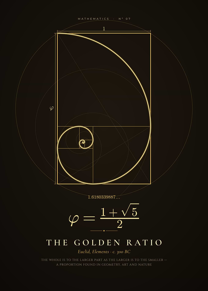 Golden Ratio Phi, Golden Spiral and Rectangle