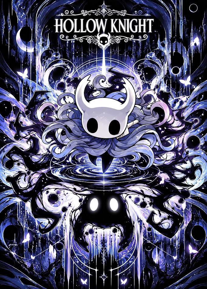 Hollow Knight Dark Fantasy Poster
