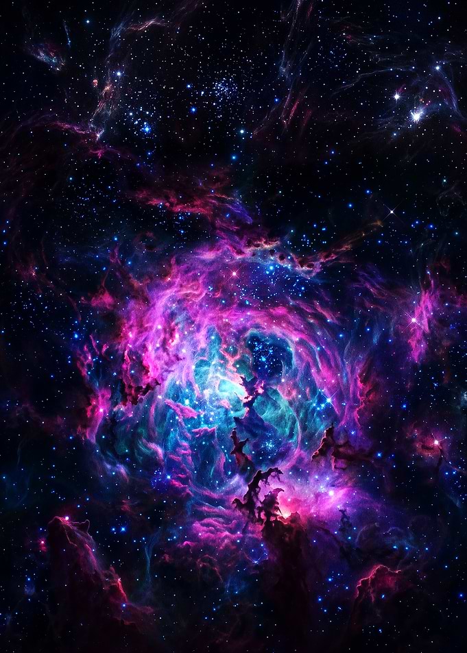 Vibrant Nebula Deep Space Galaxy