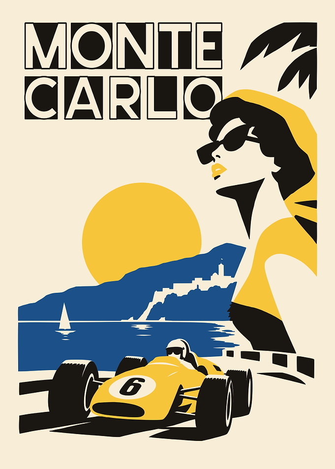 Vintage Monte Carlo Grand Prix Poster