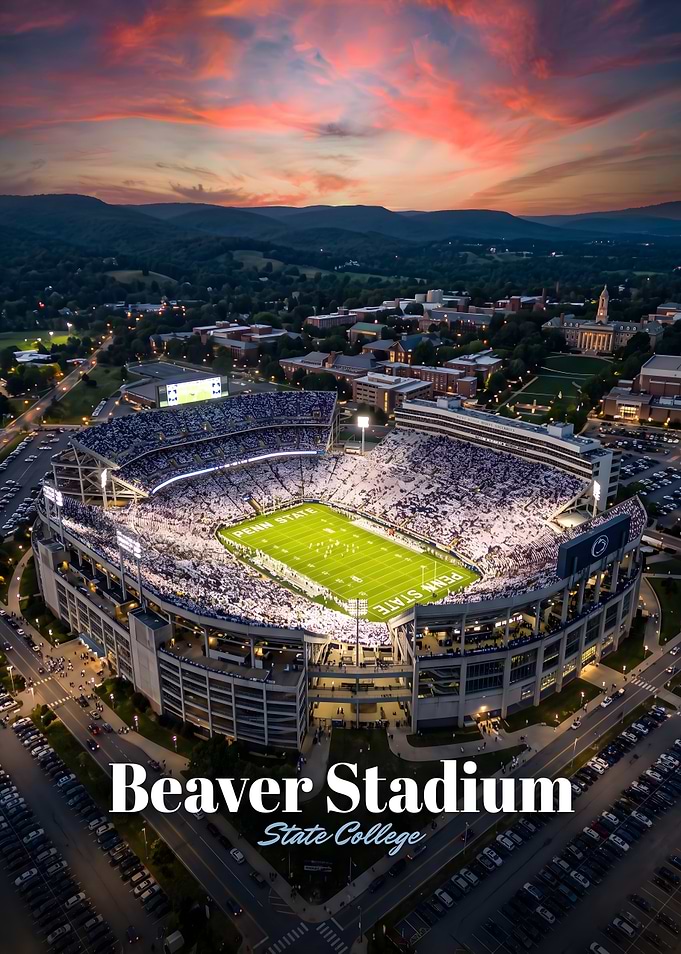 Beaver Stadium at Sunset