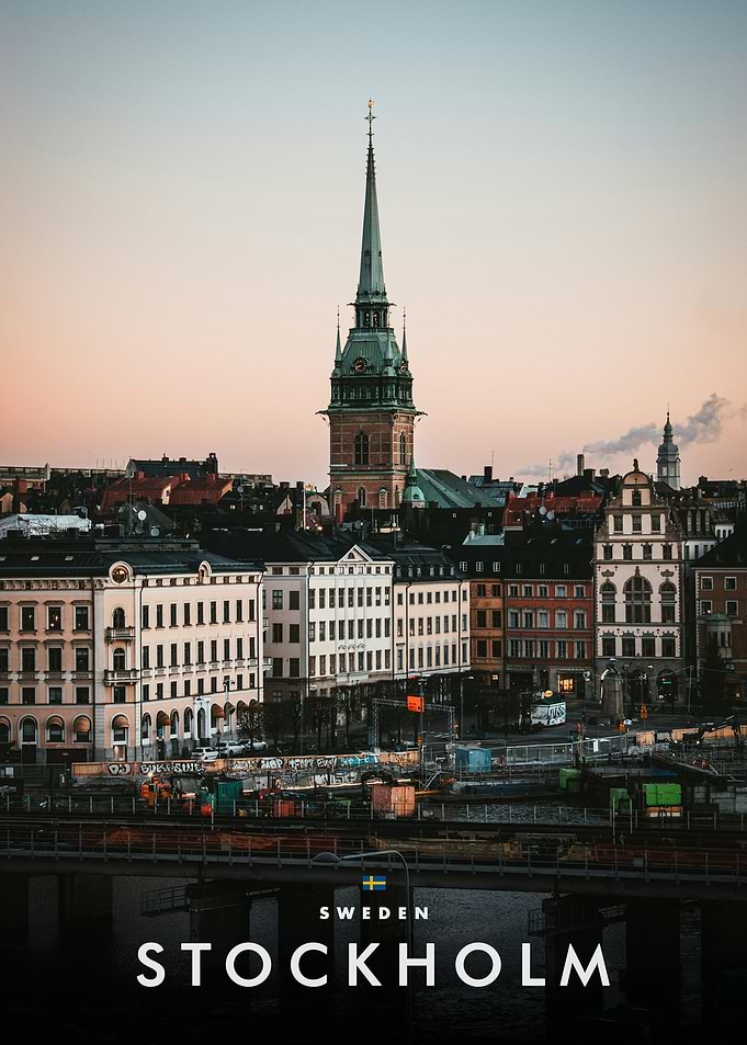 Stockholm Cityscape at Sunset