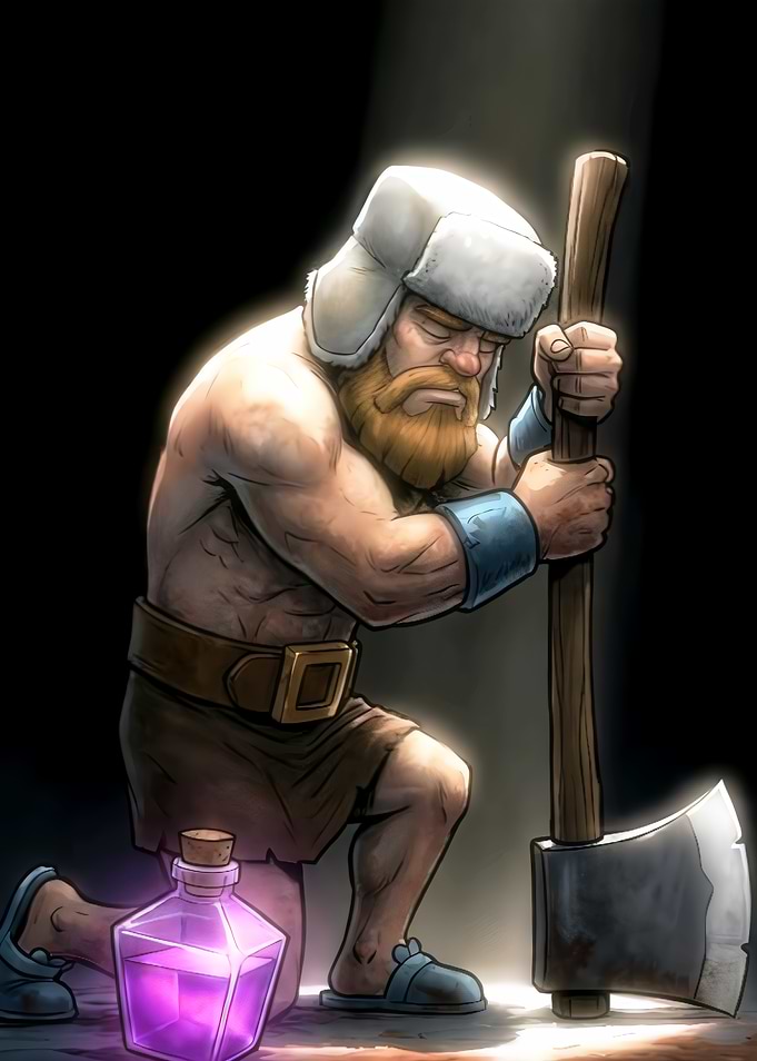 Clash of Clans Barbarian Resting