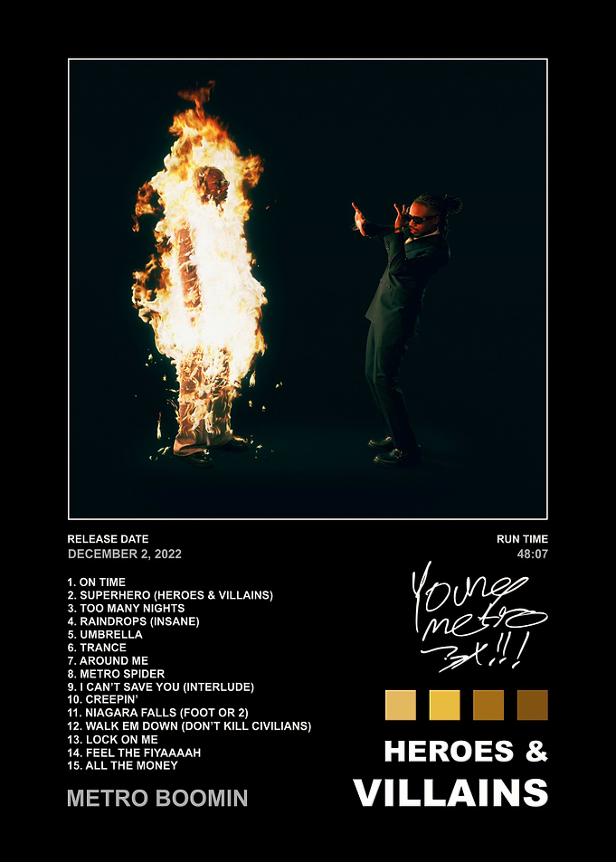 Metro Boomin Heroes & Villains Poster