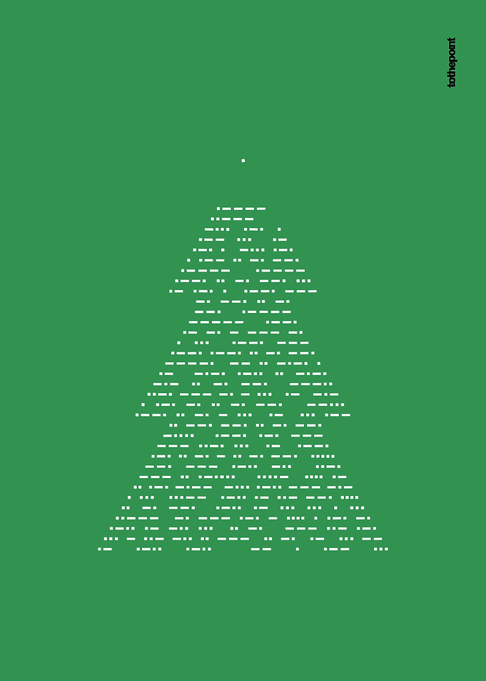 Morse Code Christmas Tree Graphic