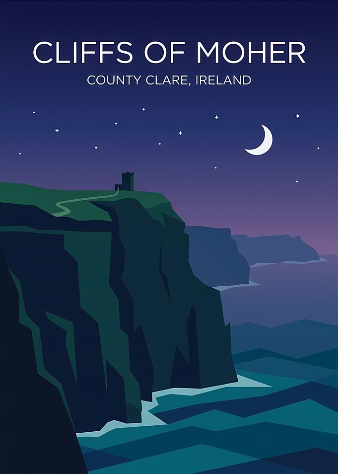 Cliffs of Moher Travel Poster