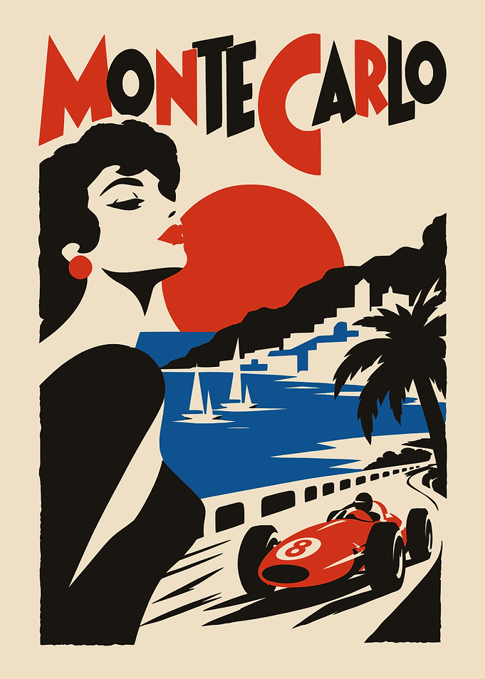Vintage Monte Carlo Grand Prix Poster