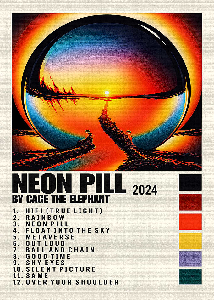 Cage the Elephant Neon Pill Poster