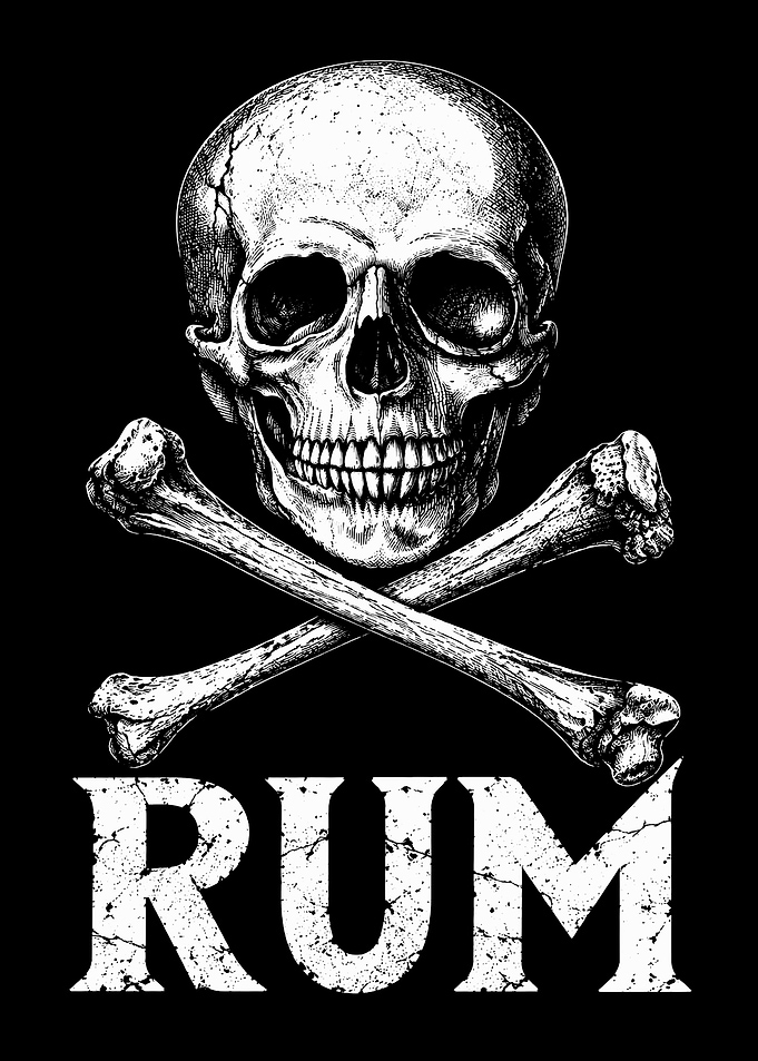 Skull and Crossbones Rum Design