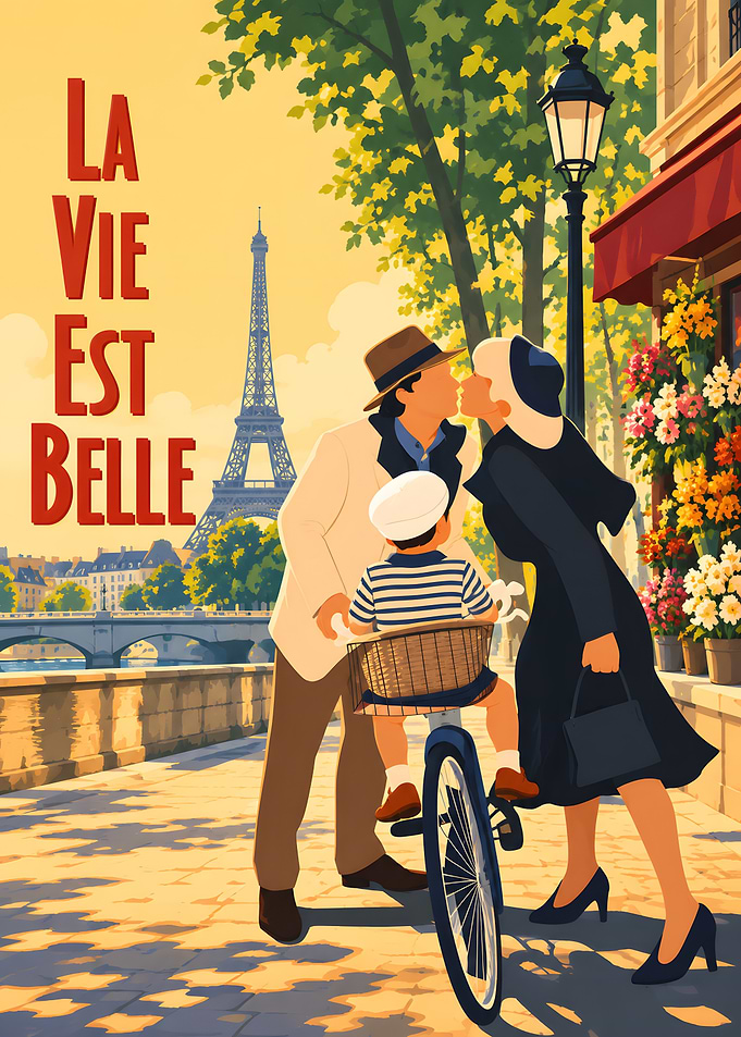 La Vie Est Belle Paris Poster
