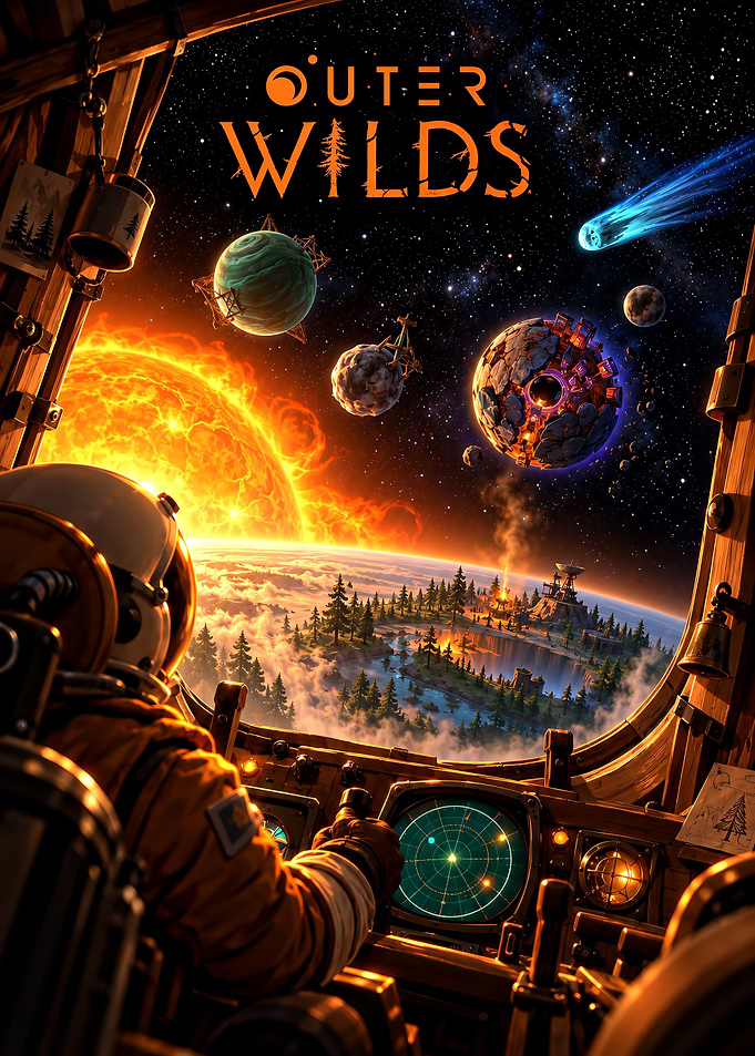 Outer Wilds Space Exploration Poster