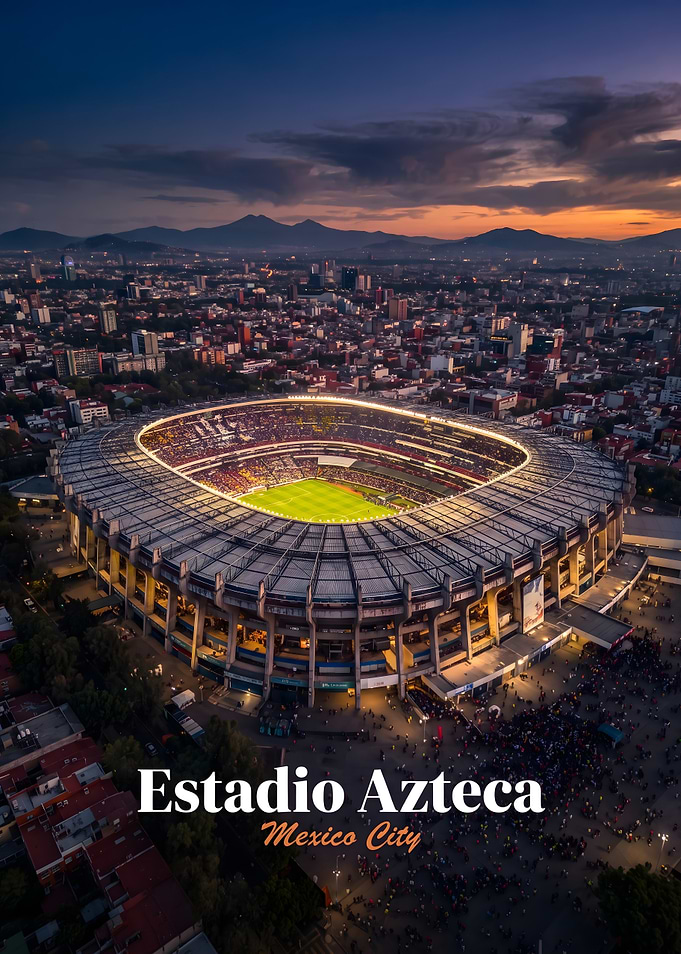 Estadio Azteca Mexico City Aerial View